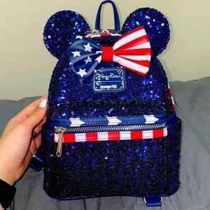 Disney Parks Americana LoungeFly backpack.